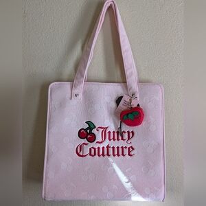 Juicy Couture Cherry Embossed Beach Tote Bag 🍒🩷🍒🩷🍒🩷🍒🍒